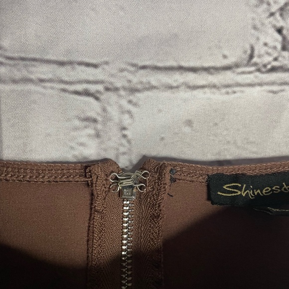 Shinestar Brown Women's Top - Picture 4 of 5